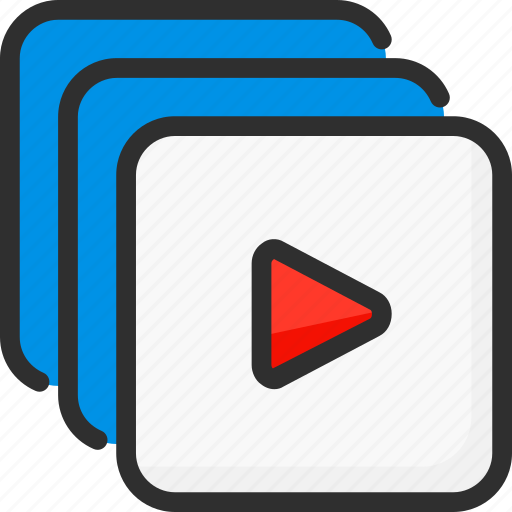 Archive, clip, list, movie, player, video icon - Download on Iconfinder