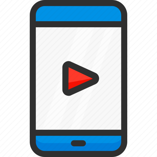 Clip, mobile, movie, phone, player, smartphone, video icon - Download on Iconfinder