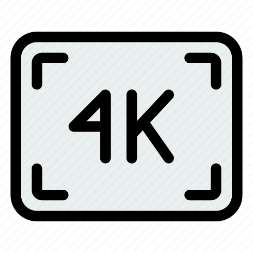 4k, video, quality, resolution icon - Download on Iconfinder
