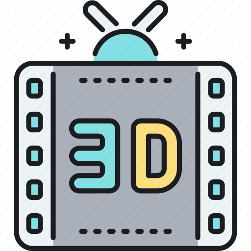 3d, film icon - Download on Iconfinder on Iconfinder