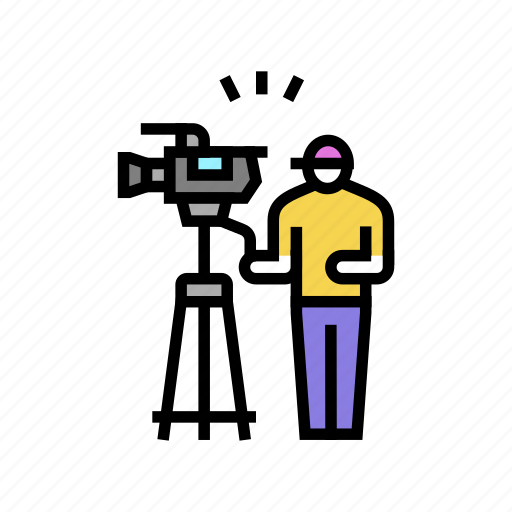 Cameraman, video, production, film, studio, movie icon - Download on Iconfinder