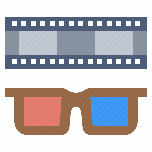 3d, film, glasses, movie, multimedia icon - Download on Iconfinder