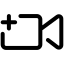 camera, video, film, movie, shot, add, plus 