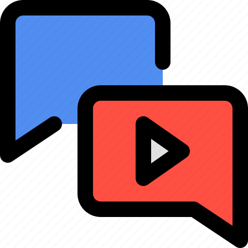 Chat, comment, channel, play, video, multimedia, you tube icon - Download on Iconfinder
