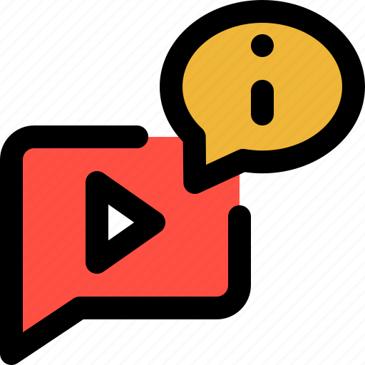Warning, message, channel, play, video, multimedia, you tube icon - Download on Iconfinder
