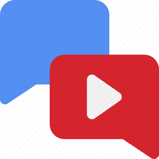 Chat, comment, channel, play, video, multimedia, you tube icon - Download on Iconfinder
