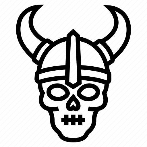 Viking, skull, helmet, warrior, horn icon - Download on Iconfinder