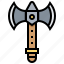axe, great, warrior, weapon 