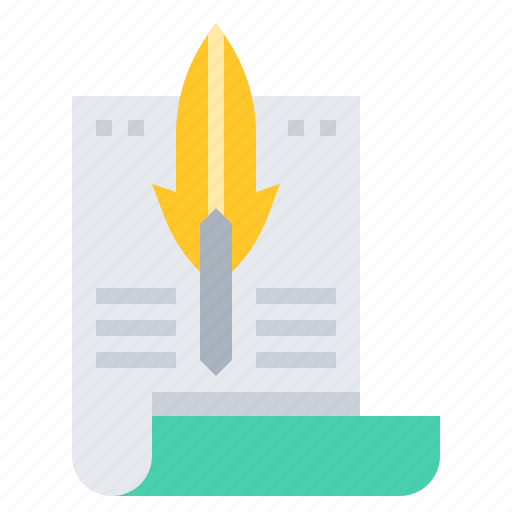 Document, feather, letter, mail icon - Download on Iconfinder