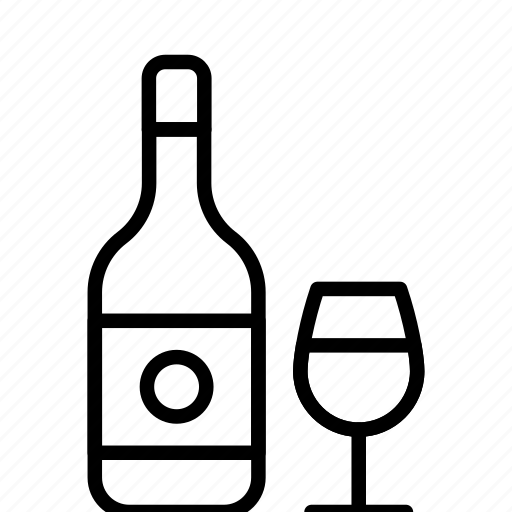 Wine bottle, wine, glass, drink, beverage, alcohol, sommelier icon - Download on Iconfinder