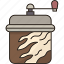 grinder, marbled, coffee, manual, mill