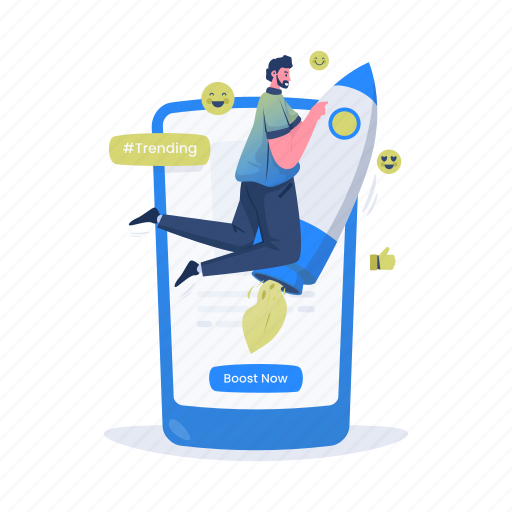 Rocket, boost, startup, business, marketing, increase, launch illustration - Download on Iconfinder