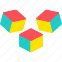 cube, 3d, box, icon