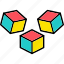 cube, 3d, box, icon 