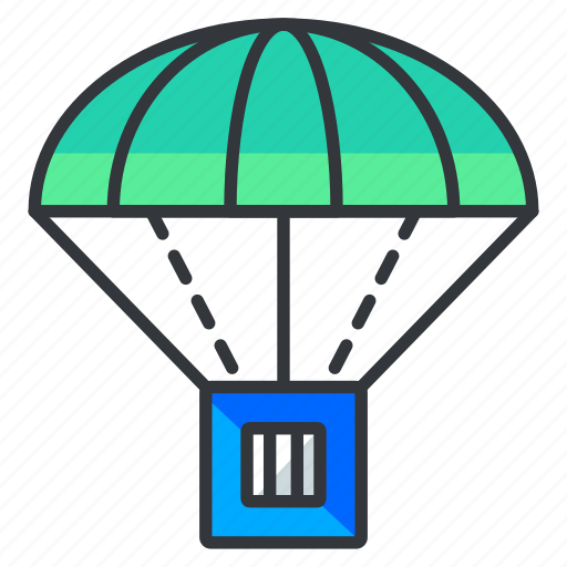 Airdrop, package, parachute icon - Download on Iconfinder