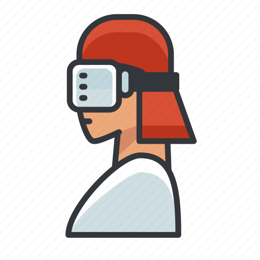 Goggles, reality, virtual, vr, woman icon - Download on Iconfinder
