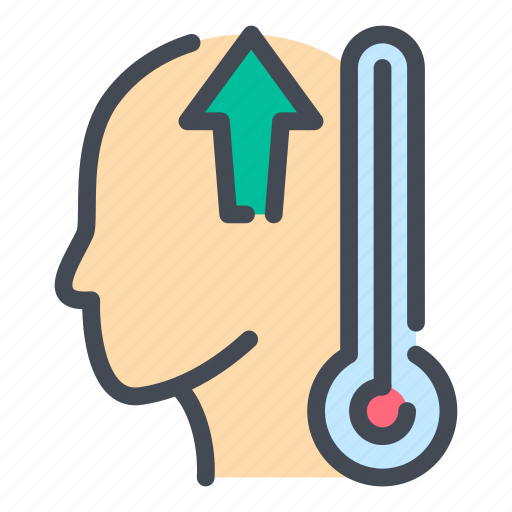 Head, heat, body, high, flu, thermometer icon - Download on Iconfinder