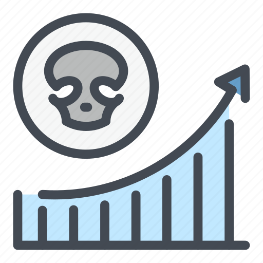 Death, rate, stats, skull, chart, case icon - Download on Iconfinder