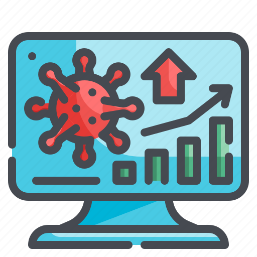 Computer, disease, analysis, graph, statistics icon - Download on Iconfinder
