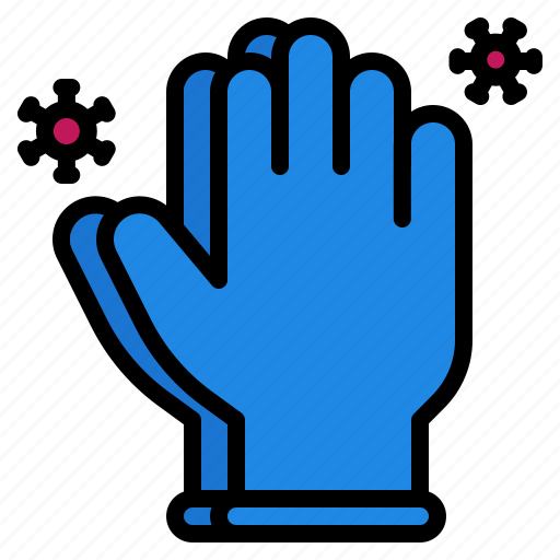 Coronavirus, covid, glove, hand, protect, touch, virus icon - Download on Iconfinder