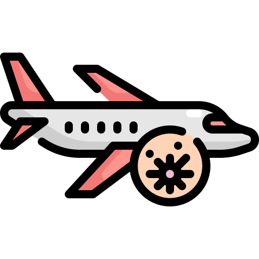 Airplane, bacteria, plane, transmission, transportation, virus icon - Free download