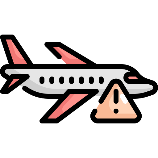 Airplane, plane, transport, transportation, travel, warning icon - Free download