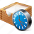 box, clock, documents, office, paper 