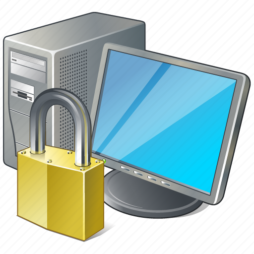 Computer, desktop, locked, monitor, pc icon - Download on Iconfinder