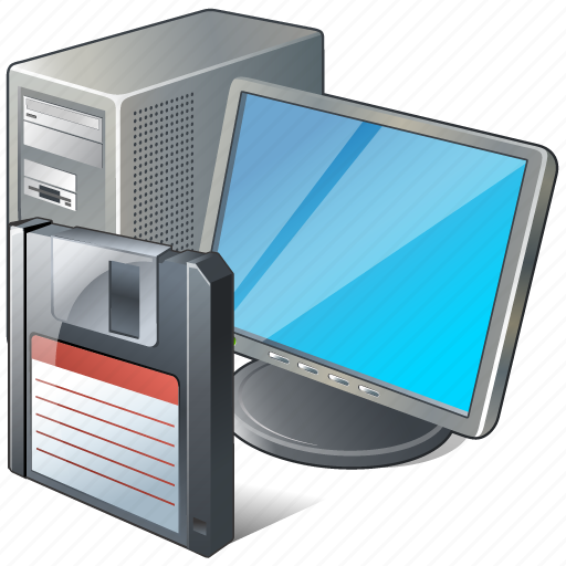 Computer, desktop, monitor, pc, save, guardar icon - Download on Iconfinder