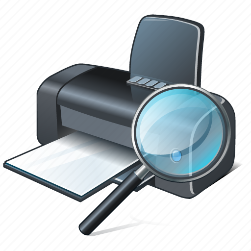 Print, printer, search icon - Download on Iconfinder