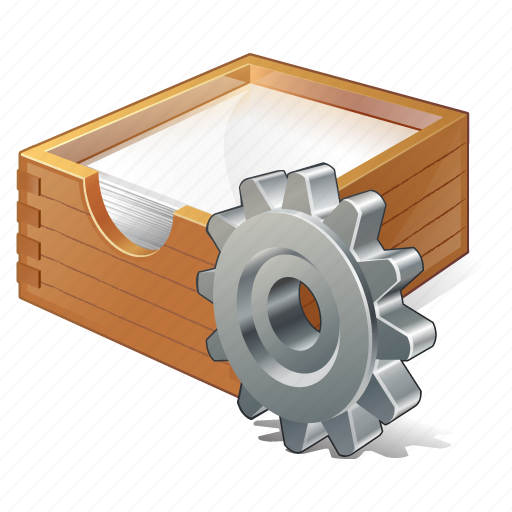 Box, documents, office, paper, settings icon - Download on Iconfinder