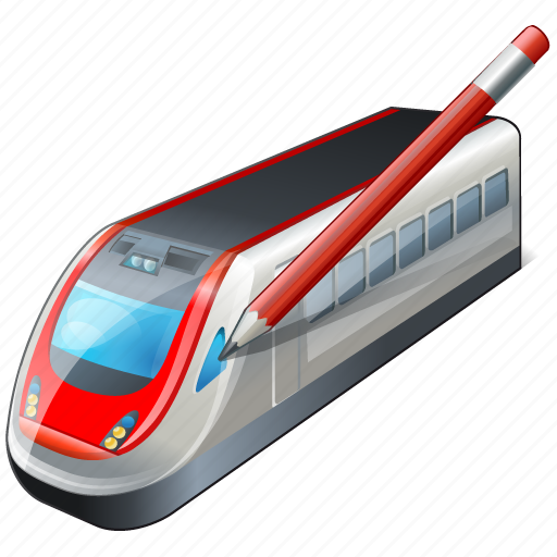 Edit, train, transport, travel icon - Download on Iconfinder