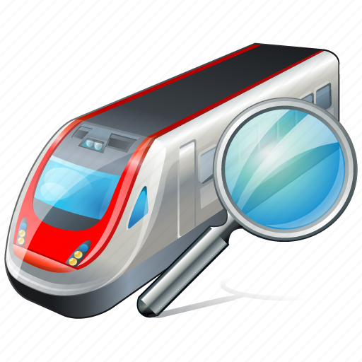 Search, train, transport, travel icon - Download on Iconfinder