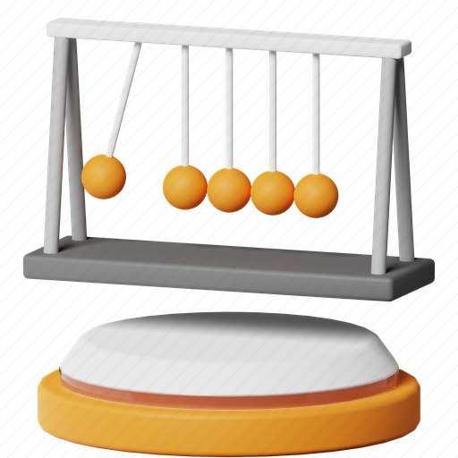 Pendulum, swing, cradle, momentum, newton, physics, science 3D illustration - Download on Iconfinder