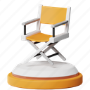 director seat, chair, folding, filmmaking, production, director, cinema, film, movie 