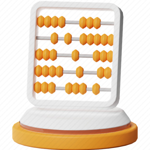Abacus, math, counting, calculation, calculator, calculate, school 3D illustration - Download on Iconfinder