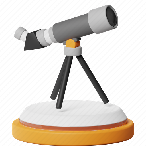 Telescope, observatory, science, space, astronomy, binoculars, school 3D illustration - Download on Iconfinder