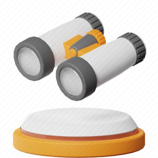 Binoculars, telescope, search, find, view, zoom, travel 3D illustration - Download on Iconfinder