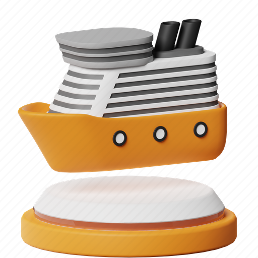 Cruise, ship, boat, yacht, transport, transportation, travel 3D illustration - Download on Iconfinder