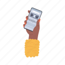 flat, icon, journalist, hands, microphones, device, equipment, record, interview