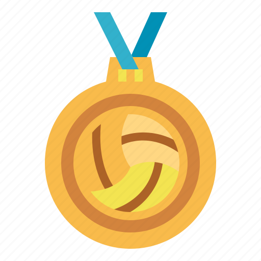 Champion, medal, volleyball, winner icon - Download on Iconfinder
