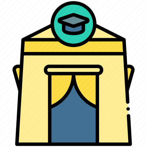 School, humanitarian, school building, tent, shelter icon - Download on Iconfinder