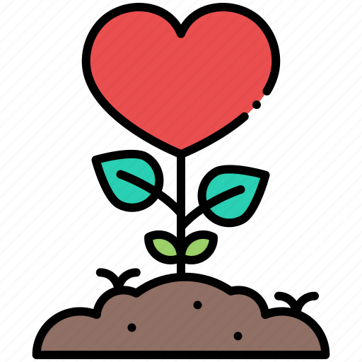 Grow plant, love, grow, plant, heart icon - Download on Iconfinder