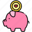 piggy bank, saving, money, save, fundraising 