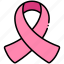 ribbon, cancer, breast cancer, breast, badge 