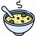 soup, soup bowl, hot food, meatball, hot soup