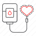 blood, donation, donorship, transfusion, bag, medical, dropper, heart