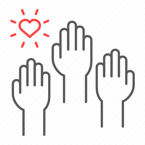 Volunteering, teamwork, volunteer, hands, up, hand, charity icon - Download on Iconfinder