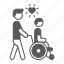 disabled, people, help, caretaker, volunteering, man, wheelchair 
