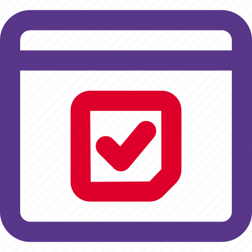 Browser, election, vote, poll, tick mark icon - Download on Iconfinder